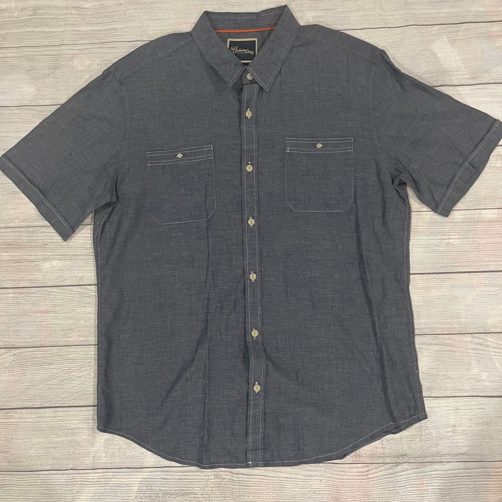 St. John’s Bay Short Sleeve Denim Shirt XL